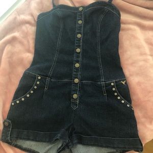 Adorable denim romper